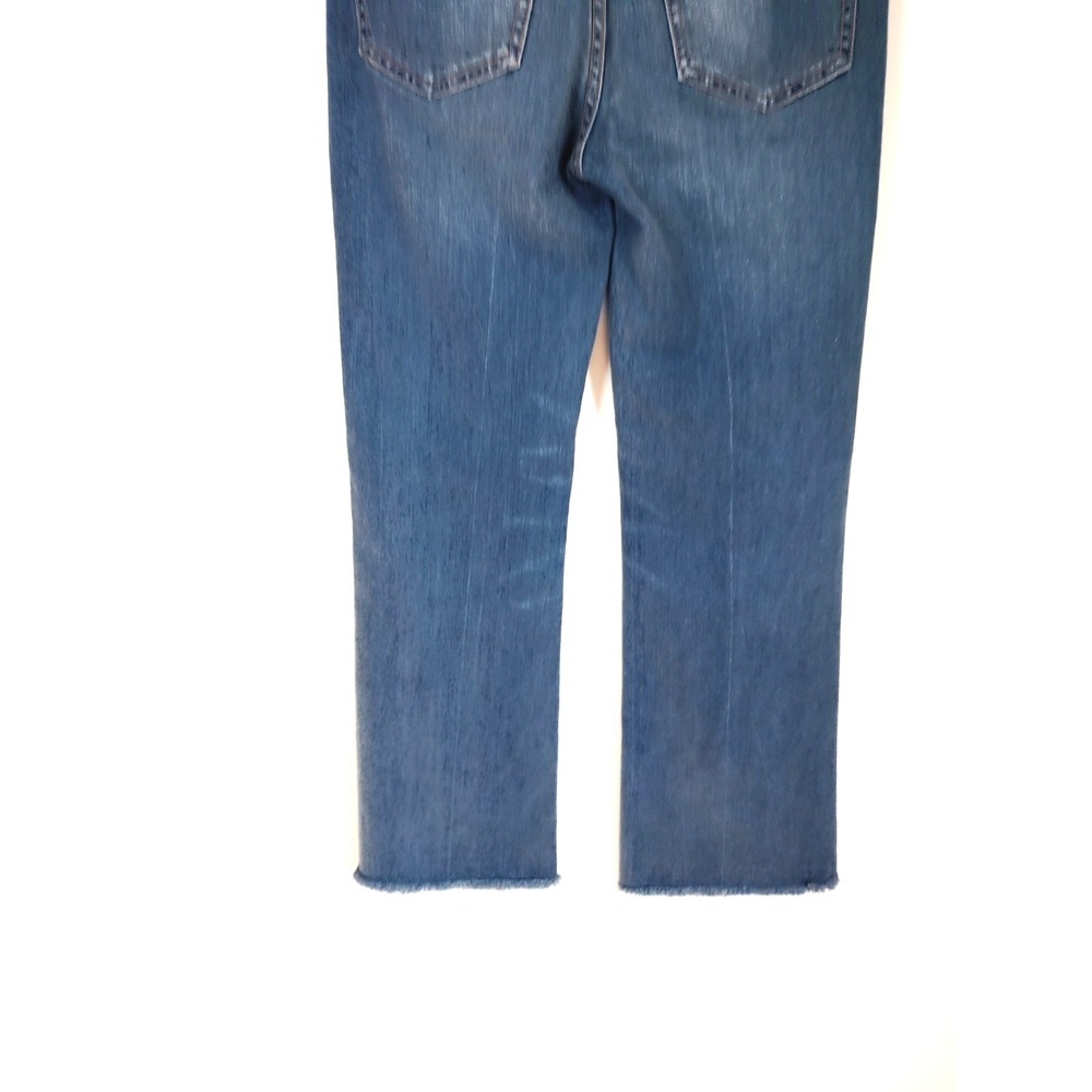 Anthropologie Pilcro and the Letterpress Medium Wash Flare Leg Jeans Fray Hem 25 - Picture 7 of 13